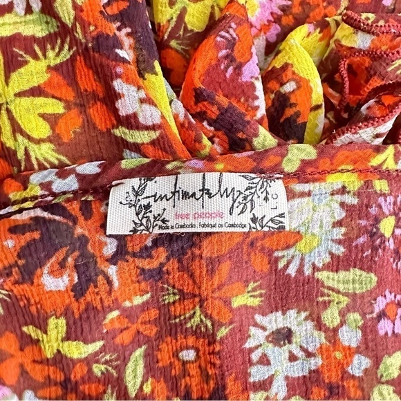 Free‎ People Floral & Lace Bodysuit Size Large - Picture 12 of 12